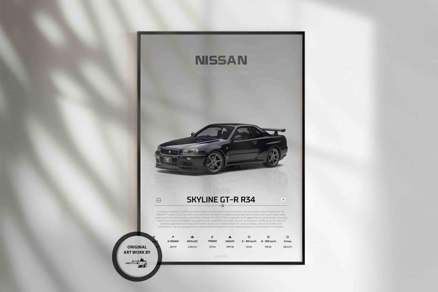 Nissan Skyline GT-R R34 (1999) - STUDIO MONTAGE 3/4 SIDE