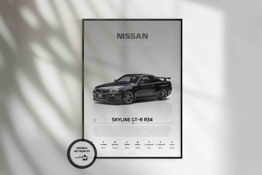 Nissan Skyline GT-R R34 (1999) - STUDIO MONTAGE 3/4 SIDE