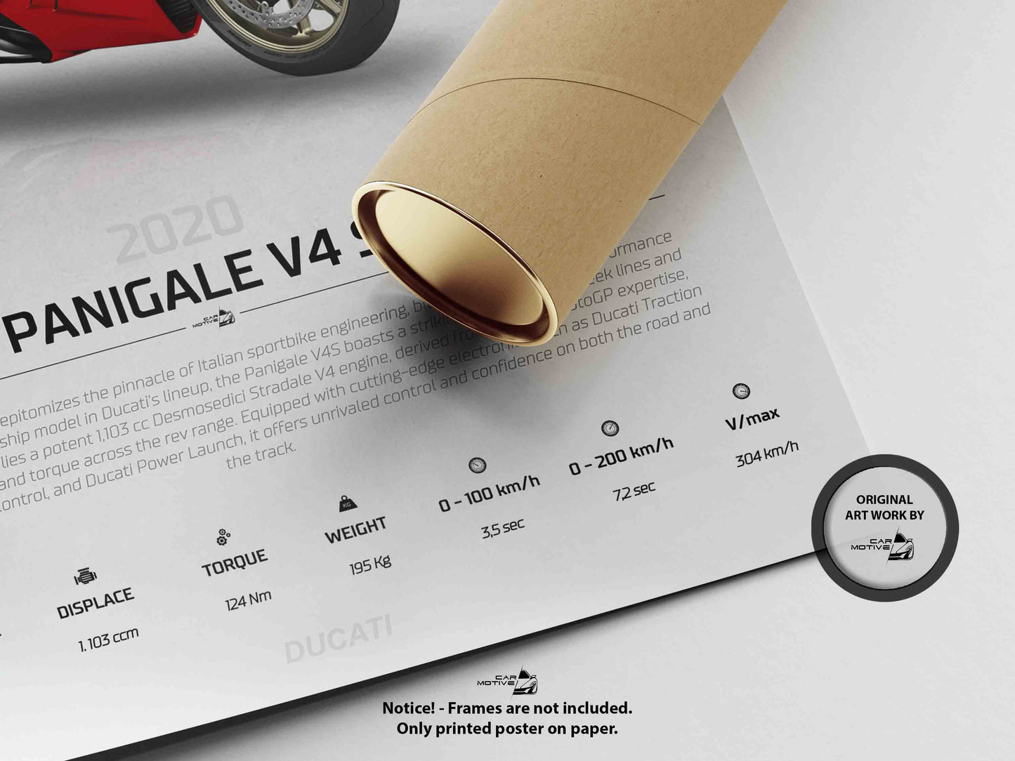 Ducati Panigale V4S (2020) - STUDIO MONTAGE 3/4 SIDE