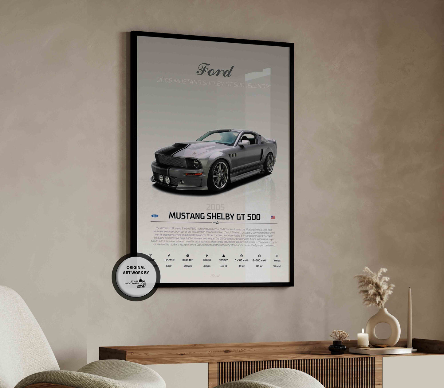 Ford Mustang Shelby GT 500 (2005) - STUDIO MONTAGE 3/4 SIDE