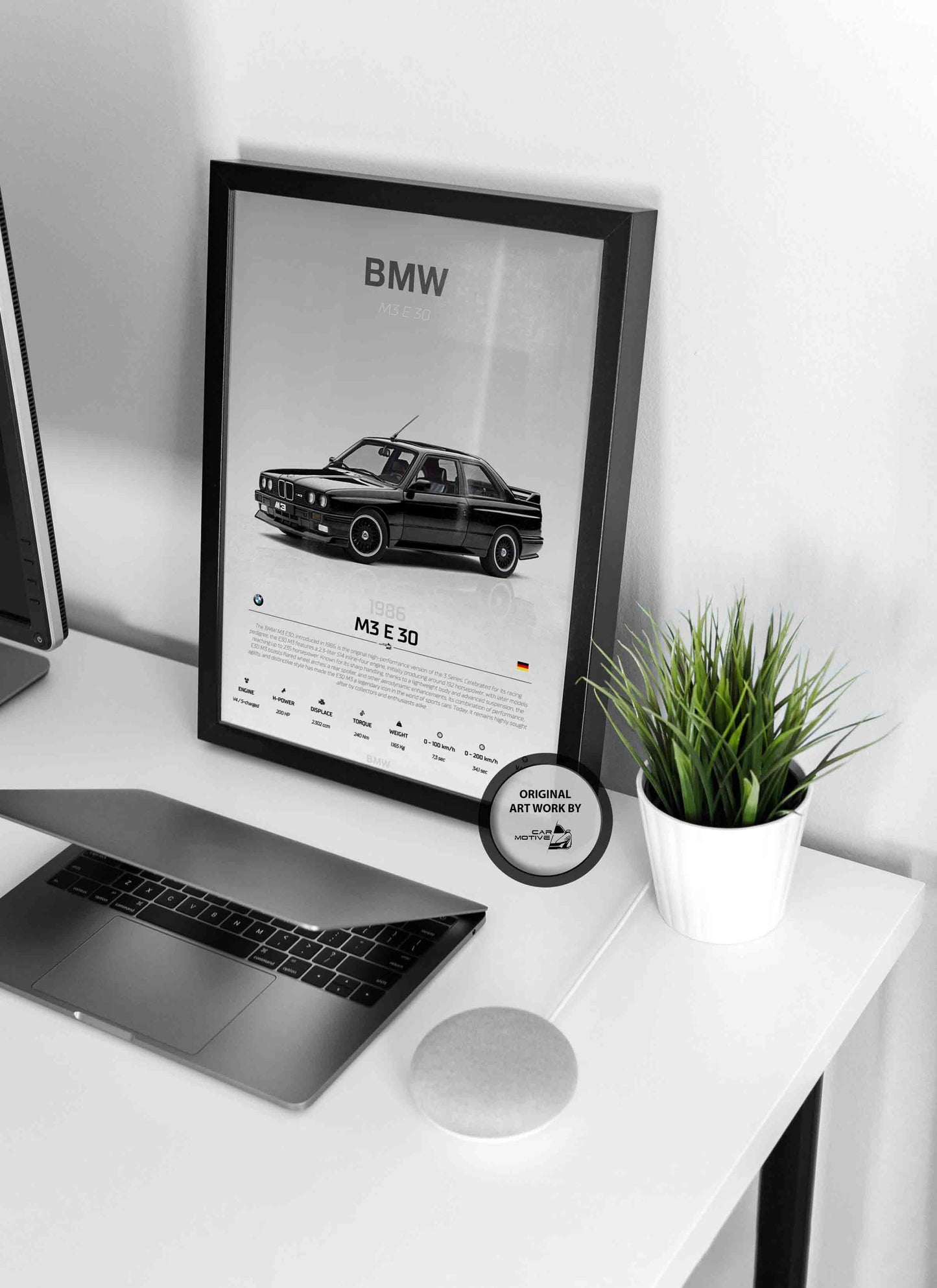 BMW M3 E30 Coupé (1986) - STUDIO MONTAGE 3/4 SIDE