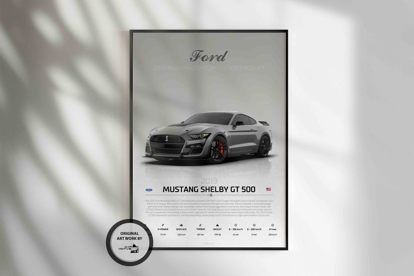 Ford Mustang Shelby GT 500 (2019) - STUDIO MONTAGE 3/4 SIDE