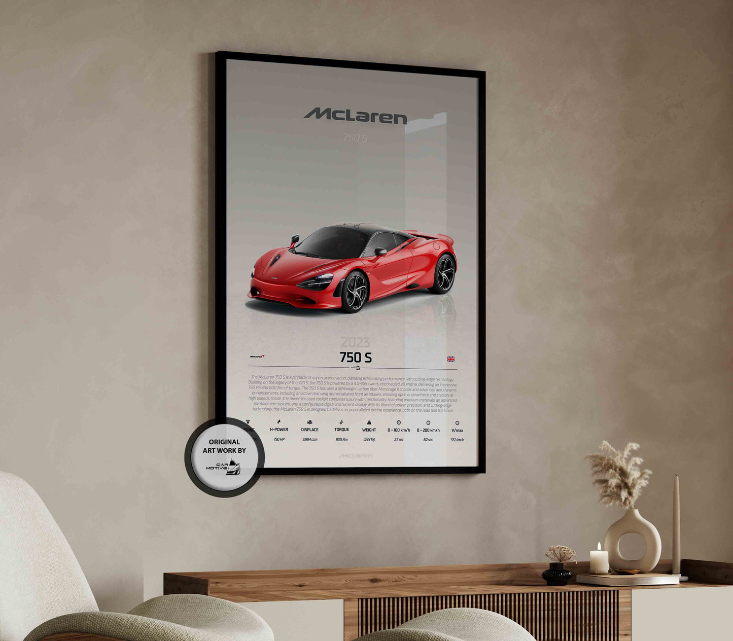 McLaren 750 S (2023) - STUDIO MONTAGE 3/4 SIDE