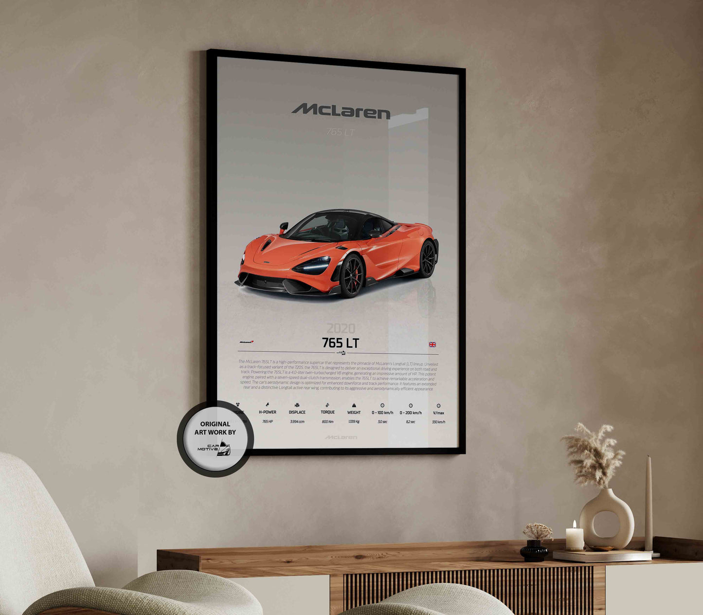 McLaren 765 LT (2020) - STUDIO MONTAGE 3/4 SIDE