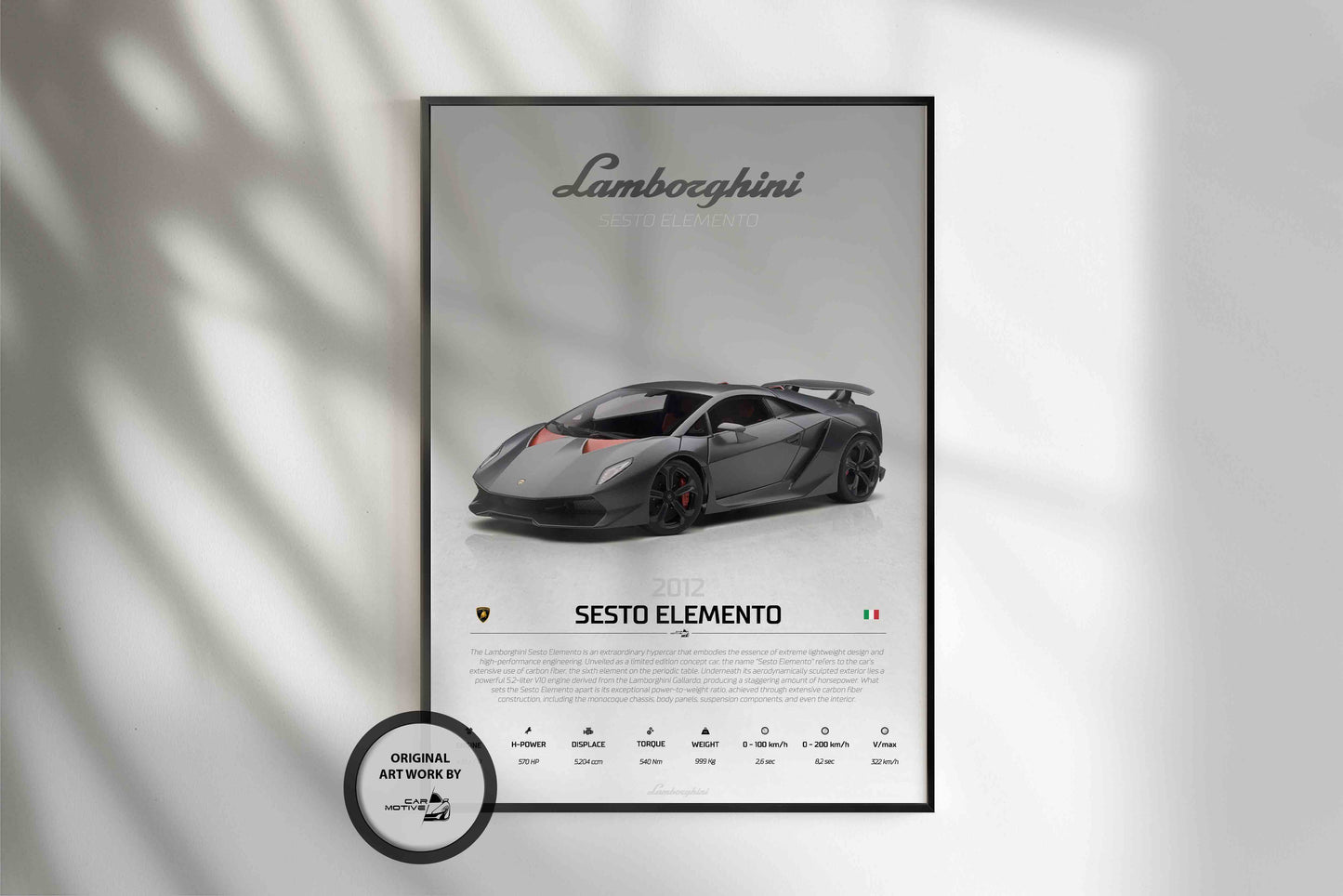 Lamborghini Sesto Elemento (2012) - STUDIO MONTAGE 3/4 SIDE