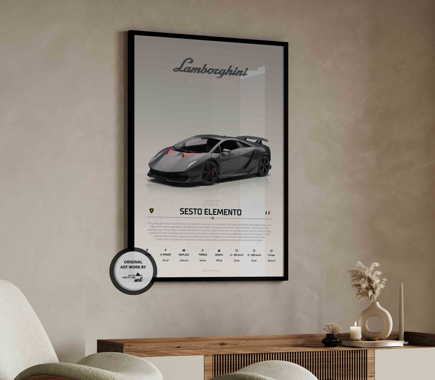 Lamborghini Sesto Elemento (2012) - STUDIO MONTAGE 3/4 SIDE