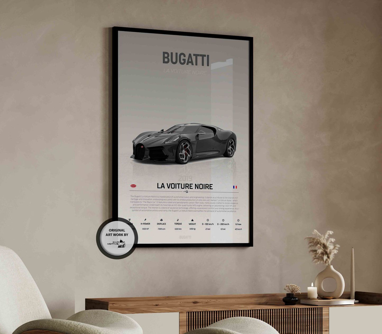 Bugatti La Voiture Noire (2019) - STUDIO MONTAGE 3/4 SIDE