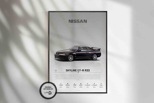 Nissan Skyline GT-R R33 (1995) - STUDIO MONTAGE 3/4 SIDE