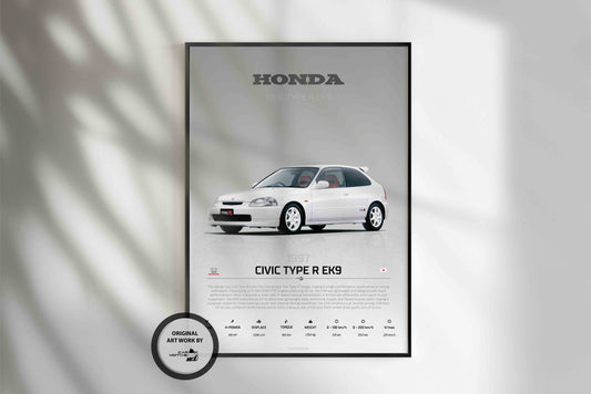 Honda Civic Type R EK9 (1997) - STUDIO MONTAGE 3/4 SIDE