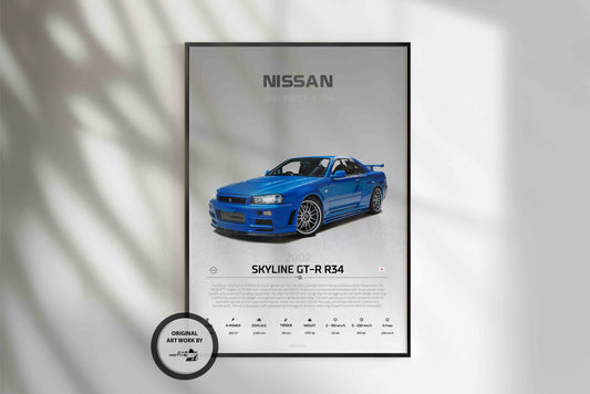 Nissan Skyline GTR-R34 (1999) - STUDIO MONTAGE 3/4 SIDE