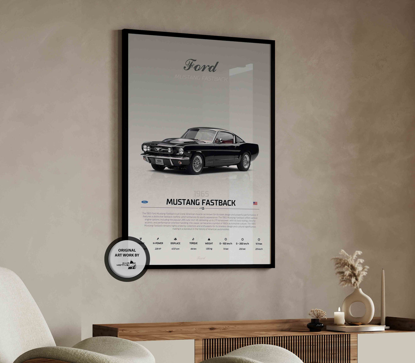 Ford Mustang Fastback (1965) - STUDIO MONTAGE 3/4 SIDE