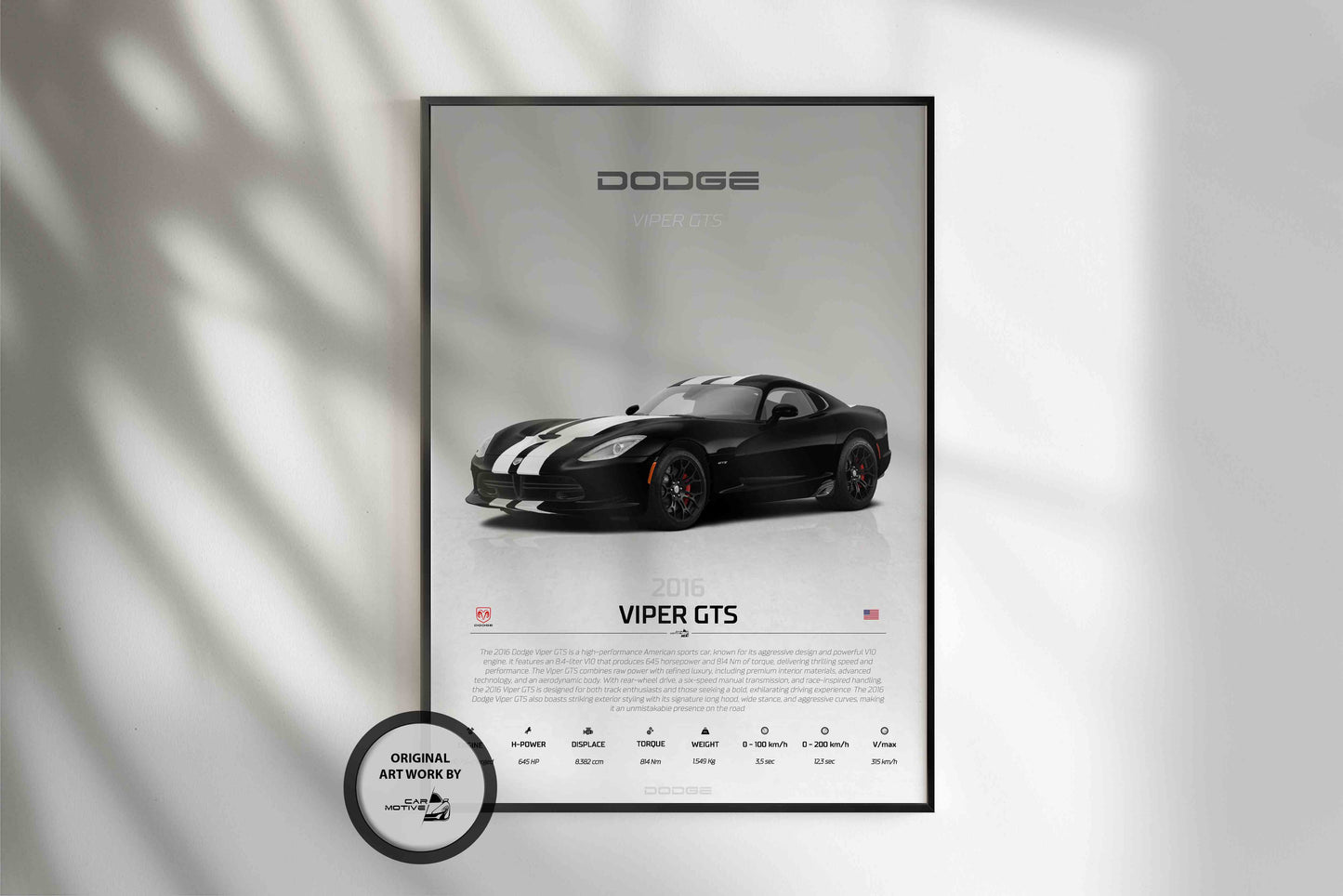 Dodge Viper (2016) - STUDIO MONTAGE 3/4 SIDE