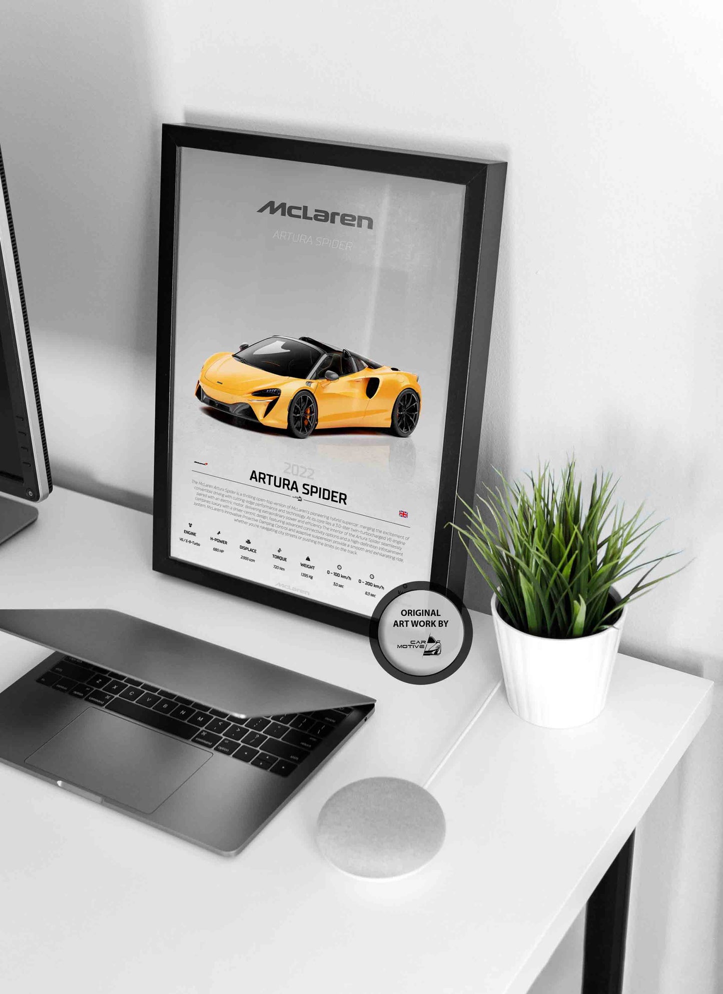 McLaren Artura Spider (2022) - STUDIO MONTAGE 3/4 SIDE