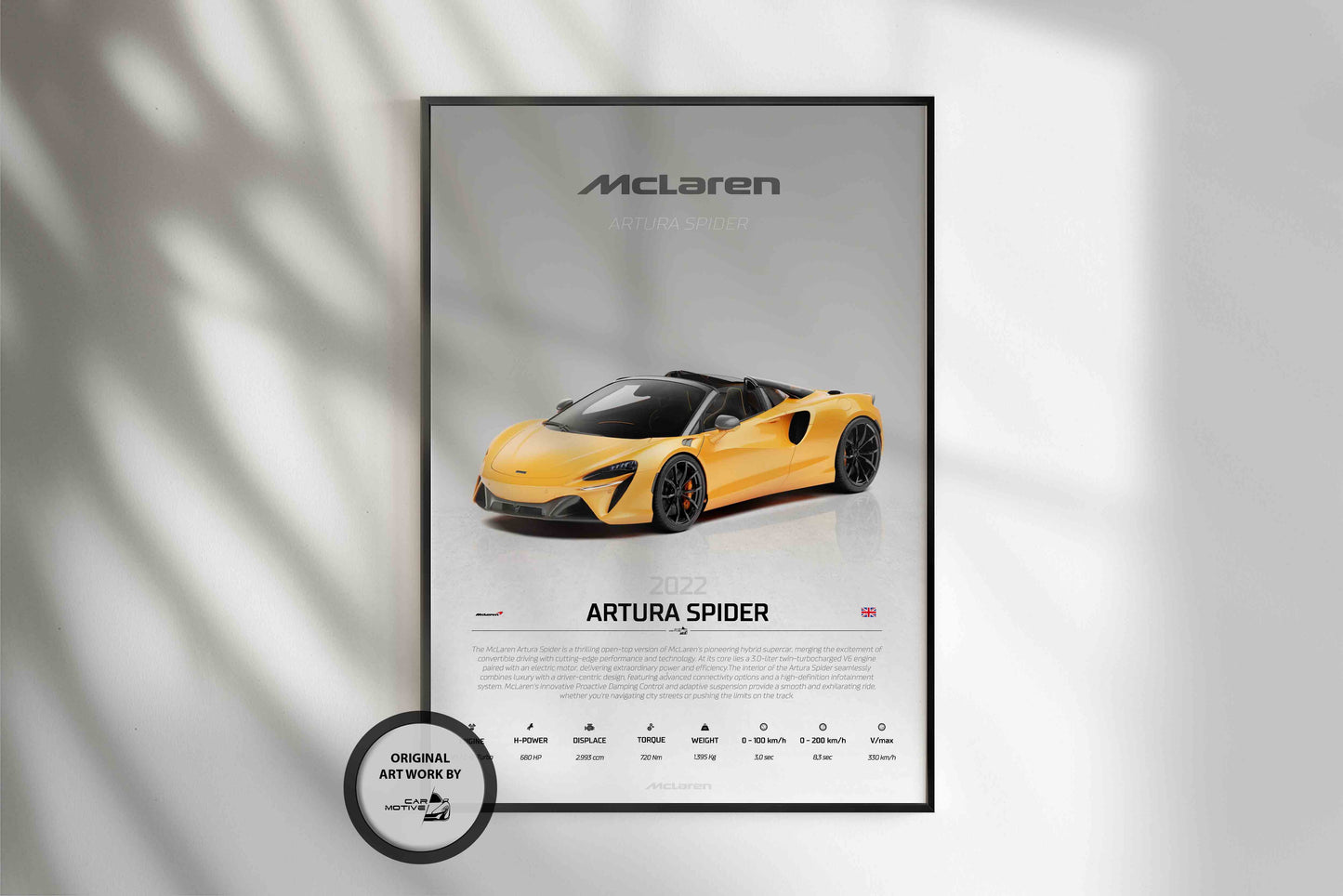 McLaren Artura Spider (2022) - STUDIO MONTAGE 3/4 SIDE