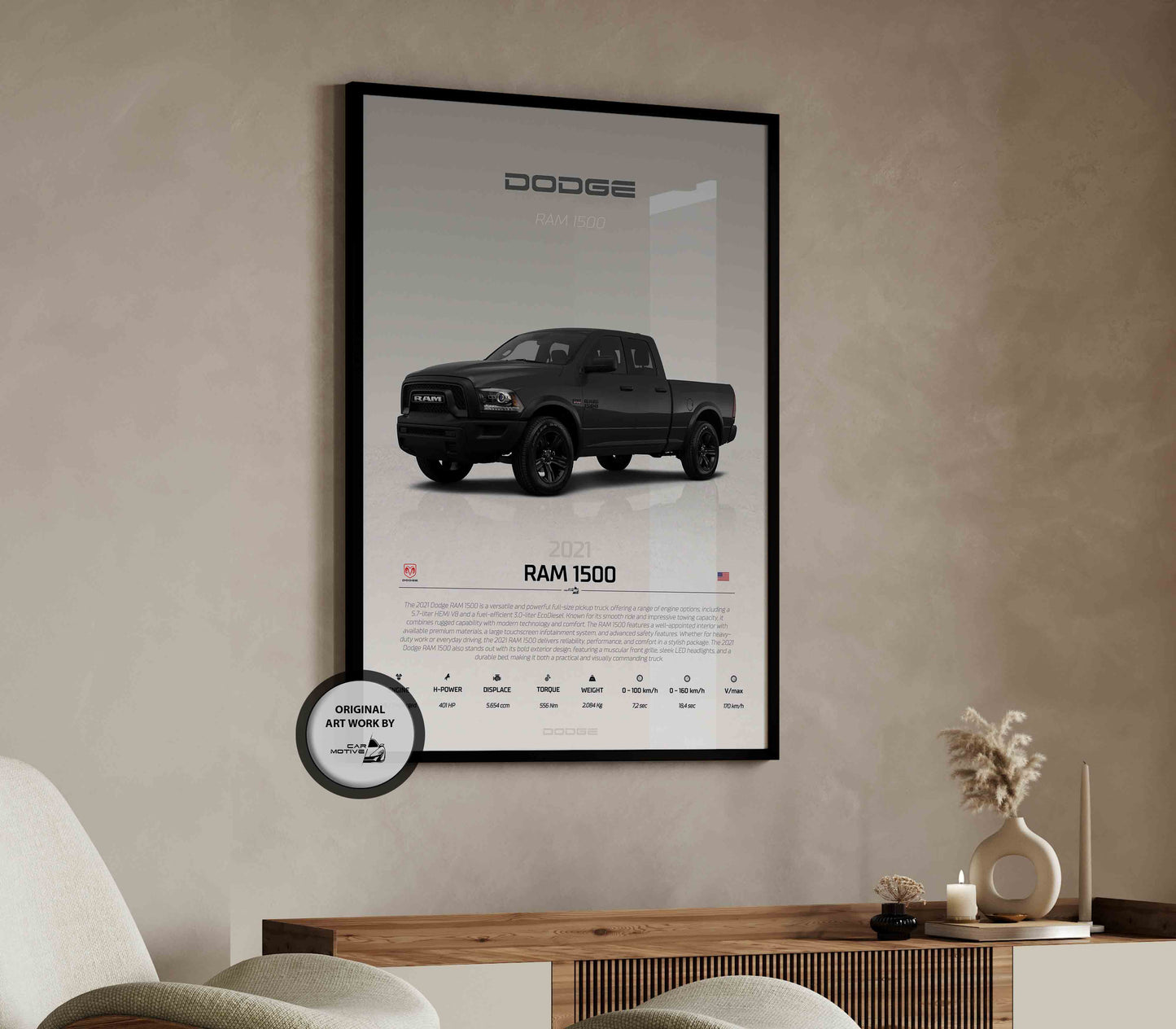Dodge RAM (2015) - STUDIO MONTAGE 3/4 SIDE