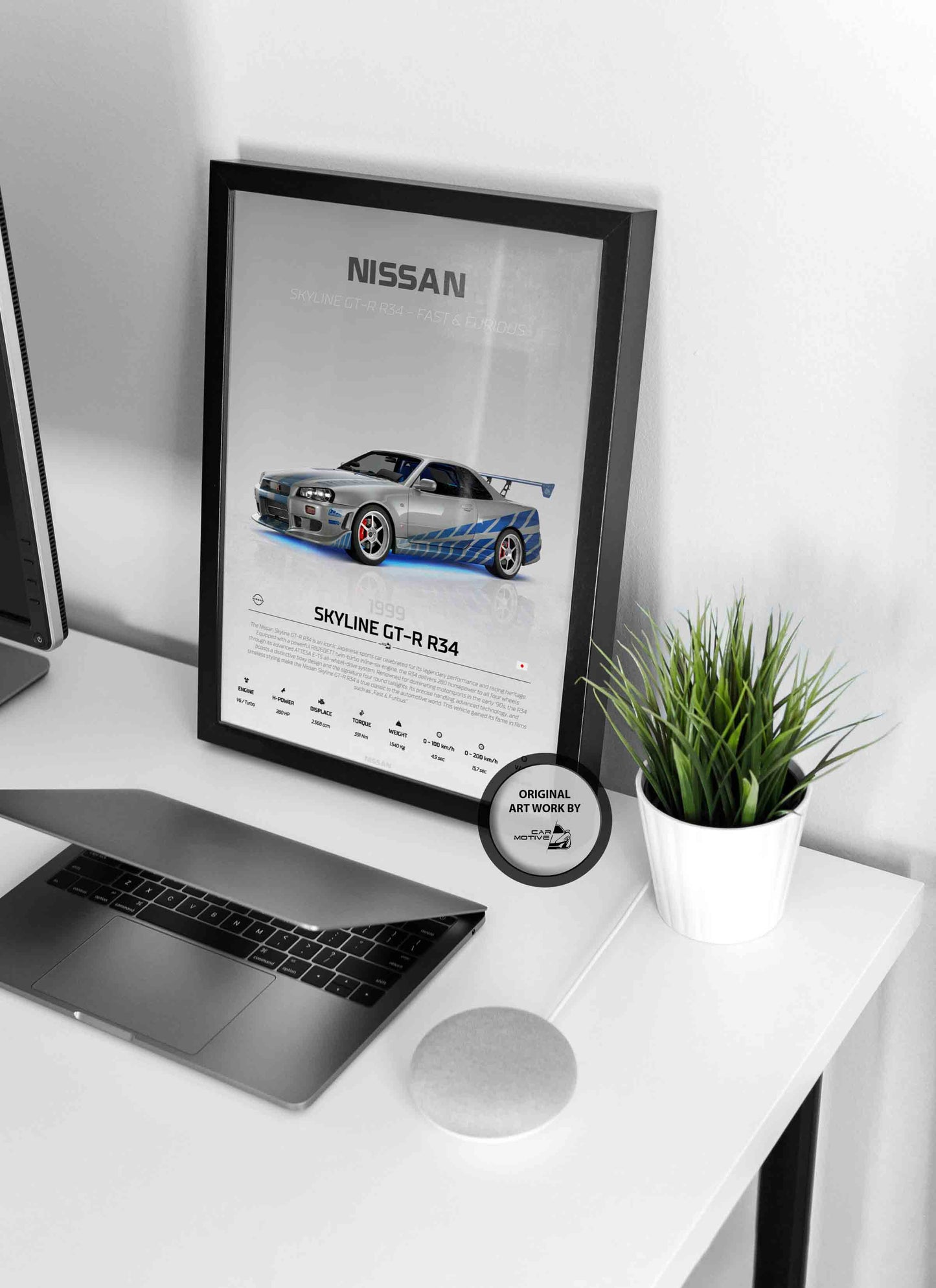 Nissan Skyline GT-R R34 (1999) - STUDIO MONTAGE 3/4 SIDE