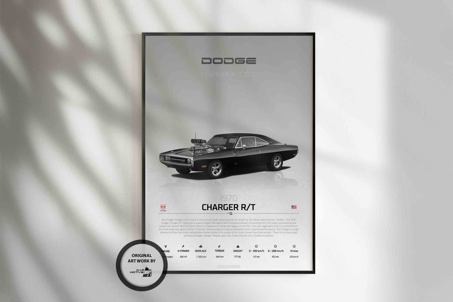 Dodge Charger R/T (1970) - STUDIO MONTAGE 3/4 SIDE