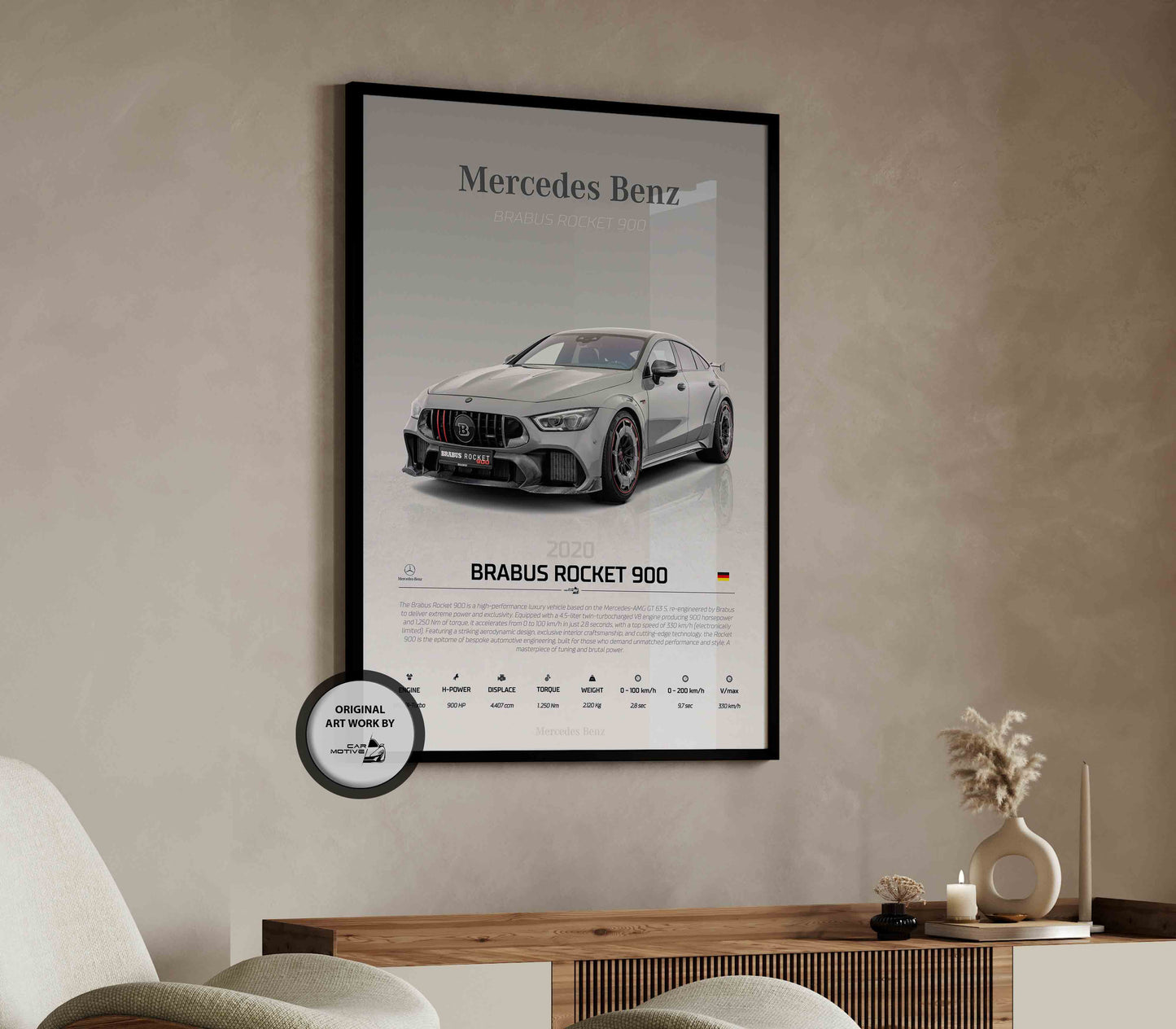 Mercedes Benz Brabus Rocket 900 (2020) - STUDIO MONTAGE 3/4 SIDE
