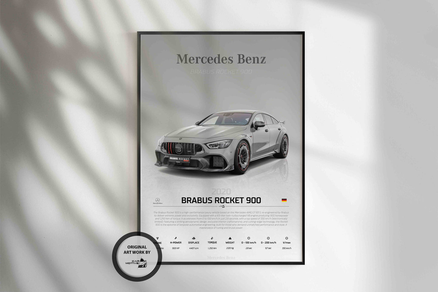 Mercedes Benz Brabus Rocket 900 (2020) - STUDIO MONTAGE 3/4 SIDE