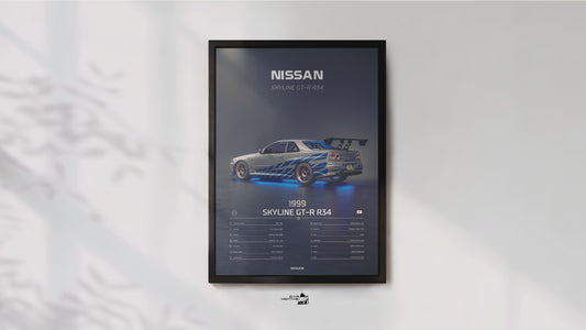 Nissan Skyline GT-R R34 (1999) - 3D RENDER STUDIO REAR