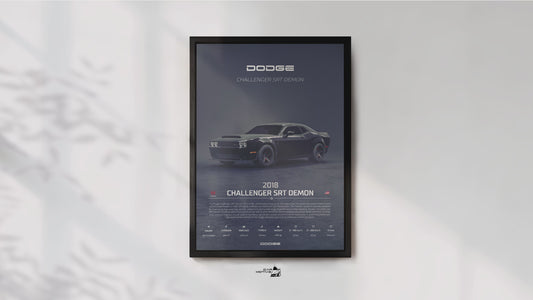 Dodge Challenger SRT Demon (2018) - 3D RENDER STUDIO 3/4 SIDE