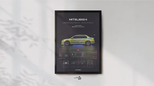 Mitsubishi Lancer Evolution VII (2004) - 3D RENDER STUDIO SIDE