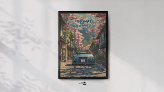 Nissan Skyline GTR-R34 Poster (1999) - Art Work