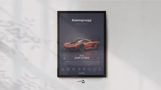 Koenigsegg Jesko Attack (2021) - 3D RENDER STUDIO 3/4 SIDE