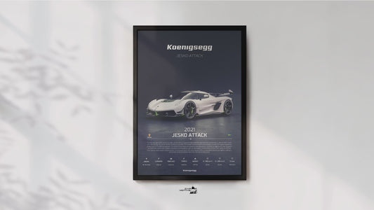 Koenigsegg Jesko Attack 251 (2021) - 3D RENDER STUDIO 3/4 SIDE