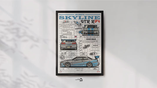 Nissan Skyline GTR-R34 (1999) - VECTOR ART