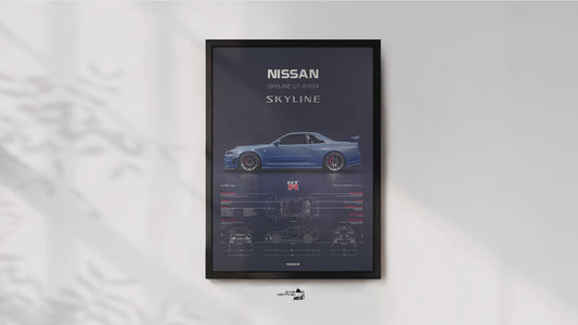 Nissan Skyline GT-R R34 (2002) - 3D RENDER STUDIO SIDE