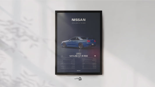 Nissan Skyline GT-R R34 (2002) - 3D RENDER STUDIO REAR