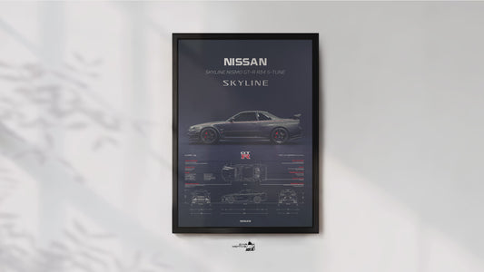 Nissan Skyline GT-R R34 S-Tune (2003) - 3D RENDER STUDIO SIDE