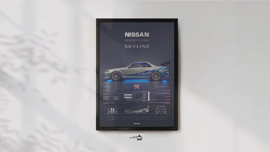 Nissan Skyline GT-R R34 (1999) - 3D RENDER STUDIO SIDE