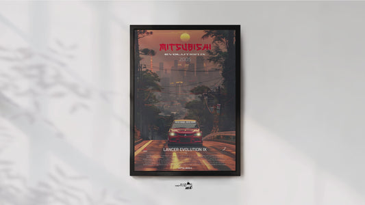 Mitsubishi Lancer EVO IX Poster (2005) - Art Work