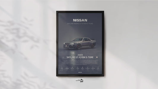 Nissan Skyline GT-R R34 S-Tune (2003) - 3D RENDER STUDIO 3/4 SIDE
