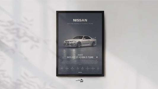 Nissan Skyline GT-R R34 Z-Tune (2003) - 3D RENDER STUDIO 3/4 SIDE