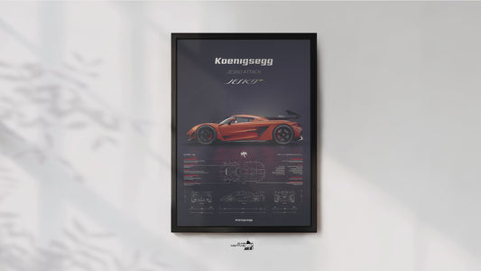Koenigsegg Jesko Attack (2021) - 3D RENDER STUDIO SIDE