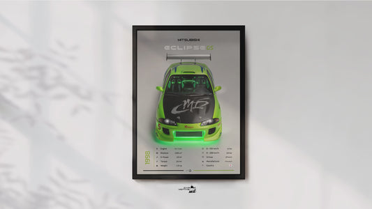 Mitsubishi Eclipse GS (1998) - 3D RENDER STUDIO TOP VIEW